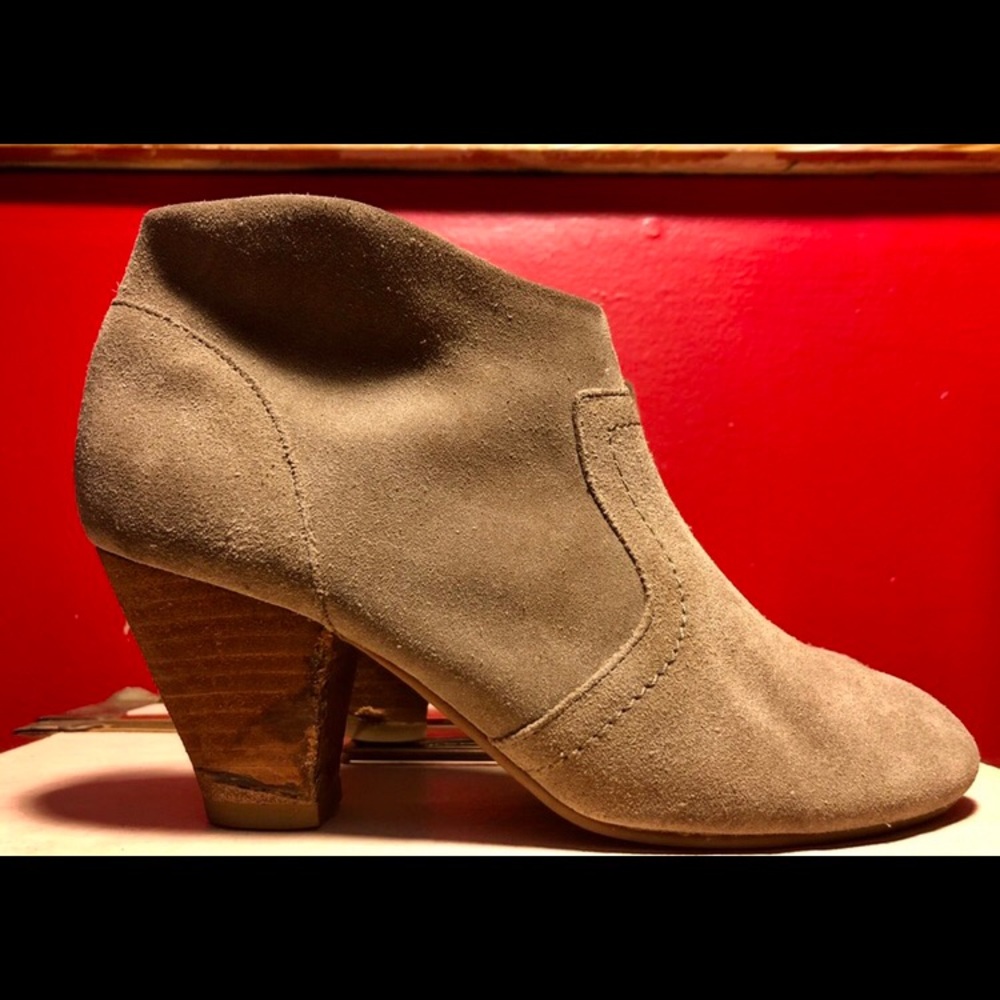 Aldo Ankle Boots Suede Stacked Heel Size EU 36